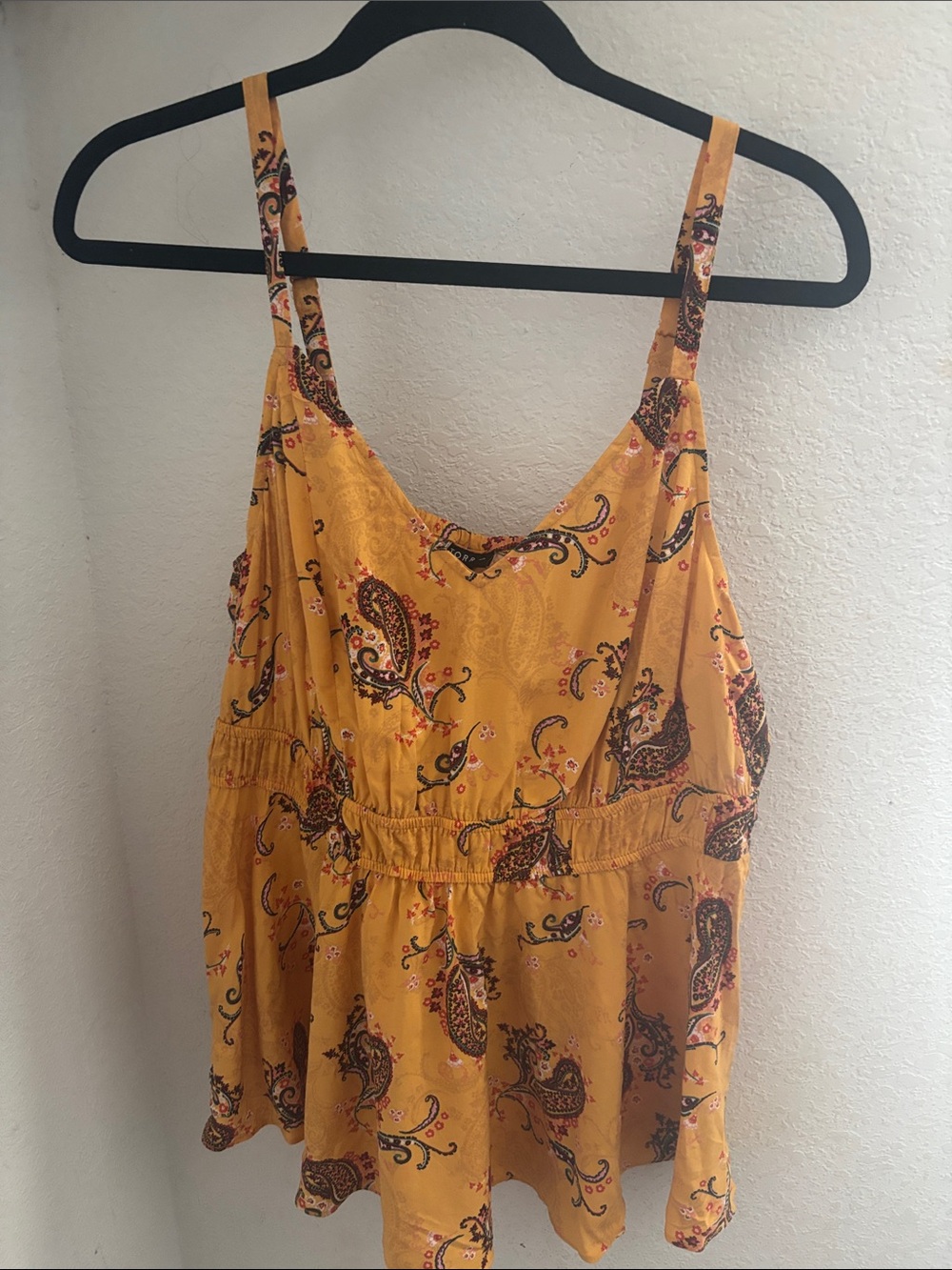 torrid Mustard Yellow Paisley Print Camisole